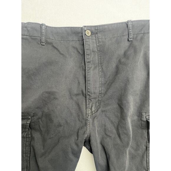 Levis Mens Cargo Shorts Size 40 Black Baggy Skater Y2K Grunge Flap Pockets - Picture 9 of 16